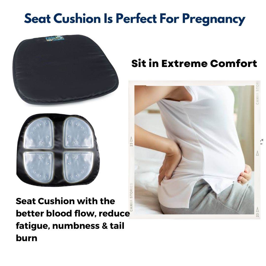 Ergo21 Travel Seat Cushion for Airplane, Car, Truck, Long Flights & Drive |  Must Have Travel Accessories for Long Trips | Foldable Butt Pillow for