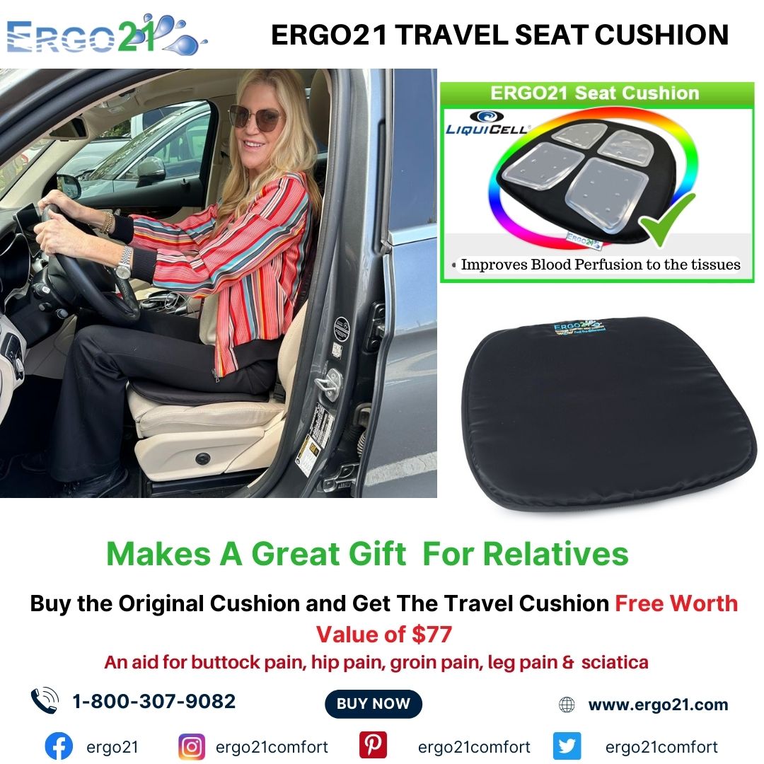 Car Seat Cushion for Ultimate Comfort on Long Drives - Ergo21