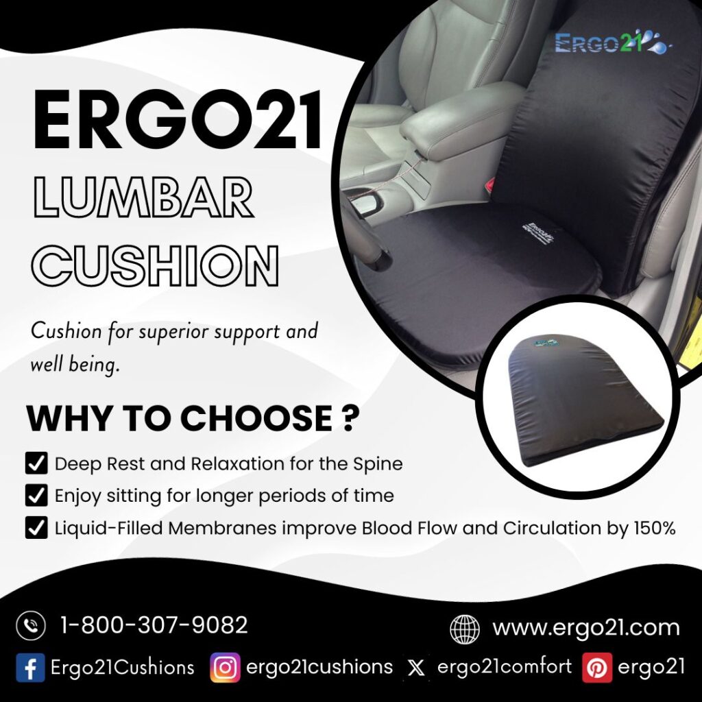 Best Seat Cushions Car, Office, Wheelchair - Voted Top 10 -  Choice -  Watch the Videos - LiquiCell - 150% Blood flow - Ergo21 - Ergo21